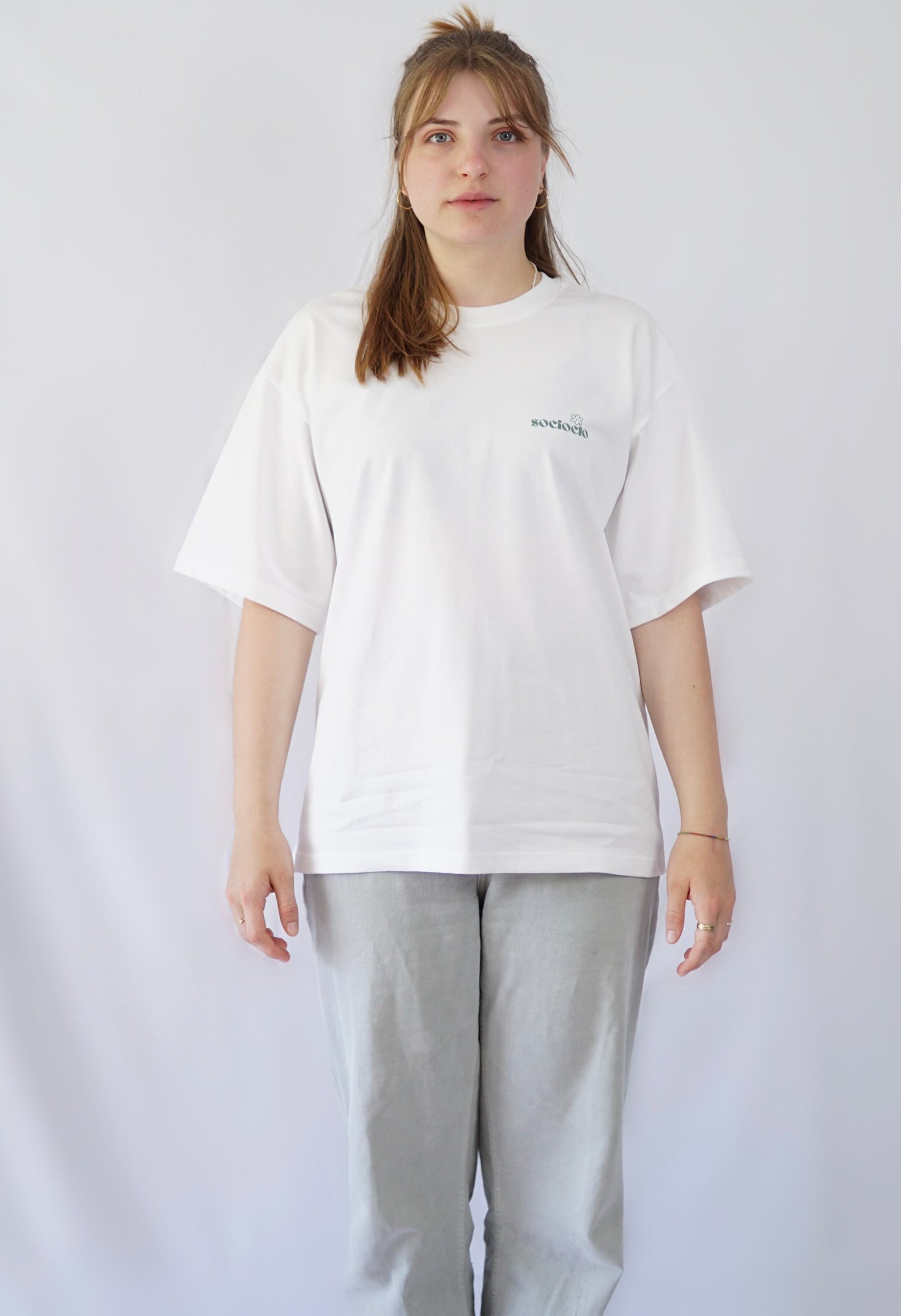 raw basic t-shirt - socioclo logo mint green