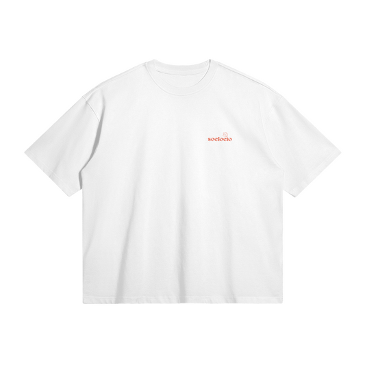 raw basic t-shirt - socioclo logo orange