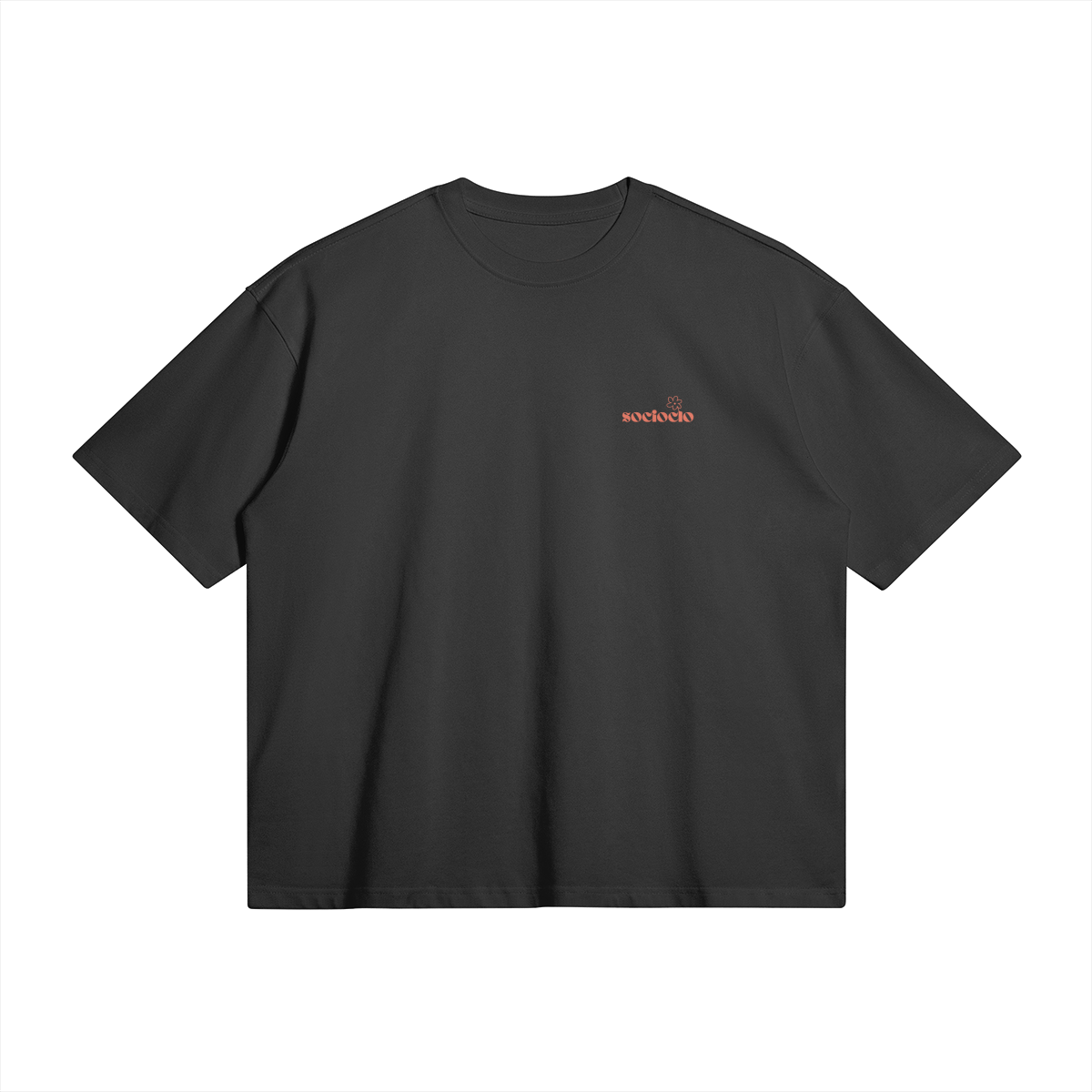 raw basic t-shirt - socioclo logo orange