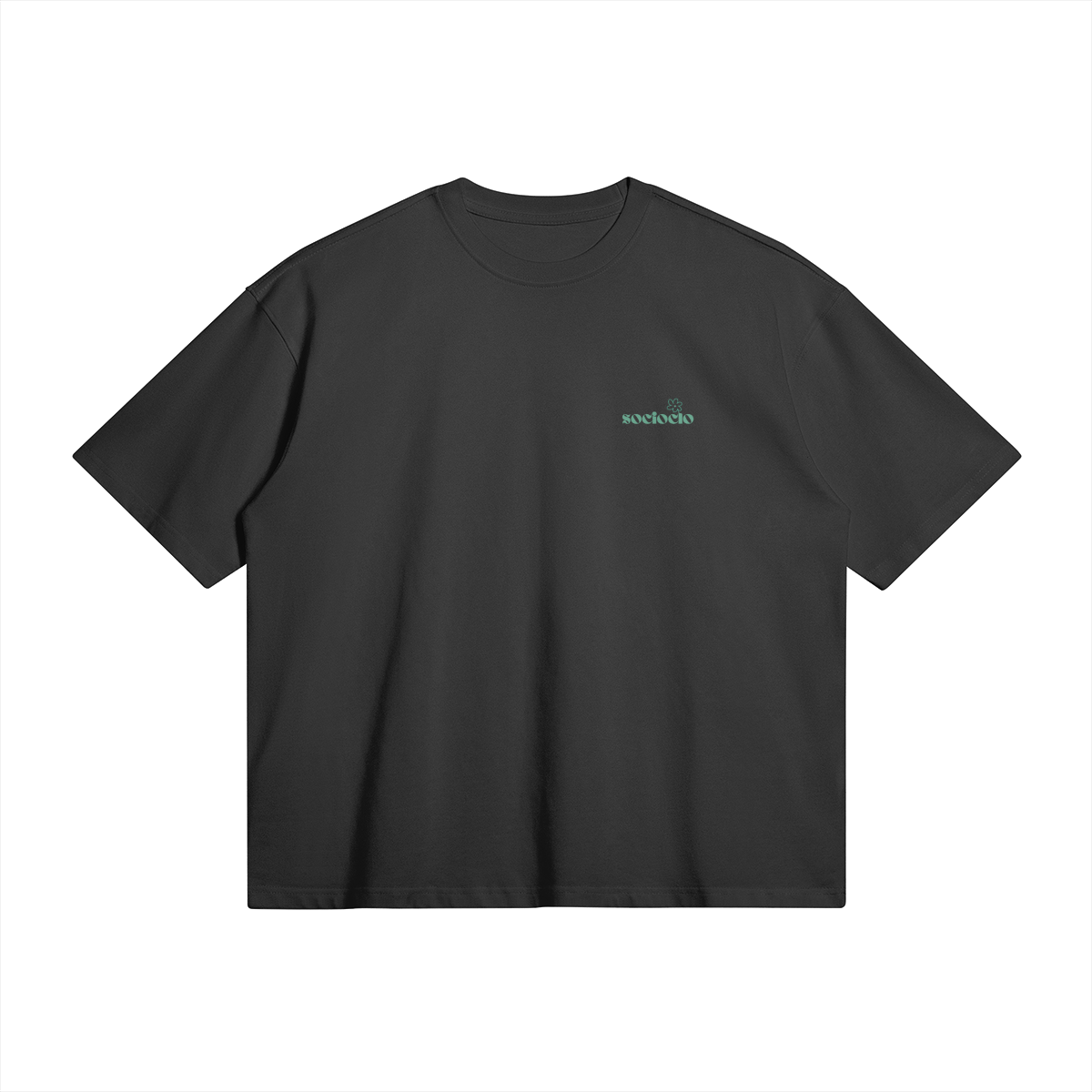 raw basic t-shirt - socioclo logo mint green