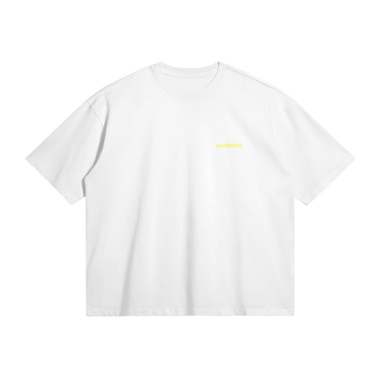 raw basic t-shirt - socioclo logo yellow