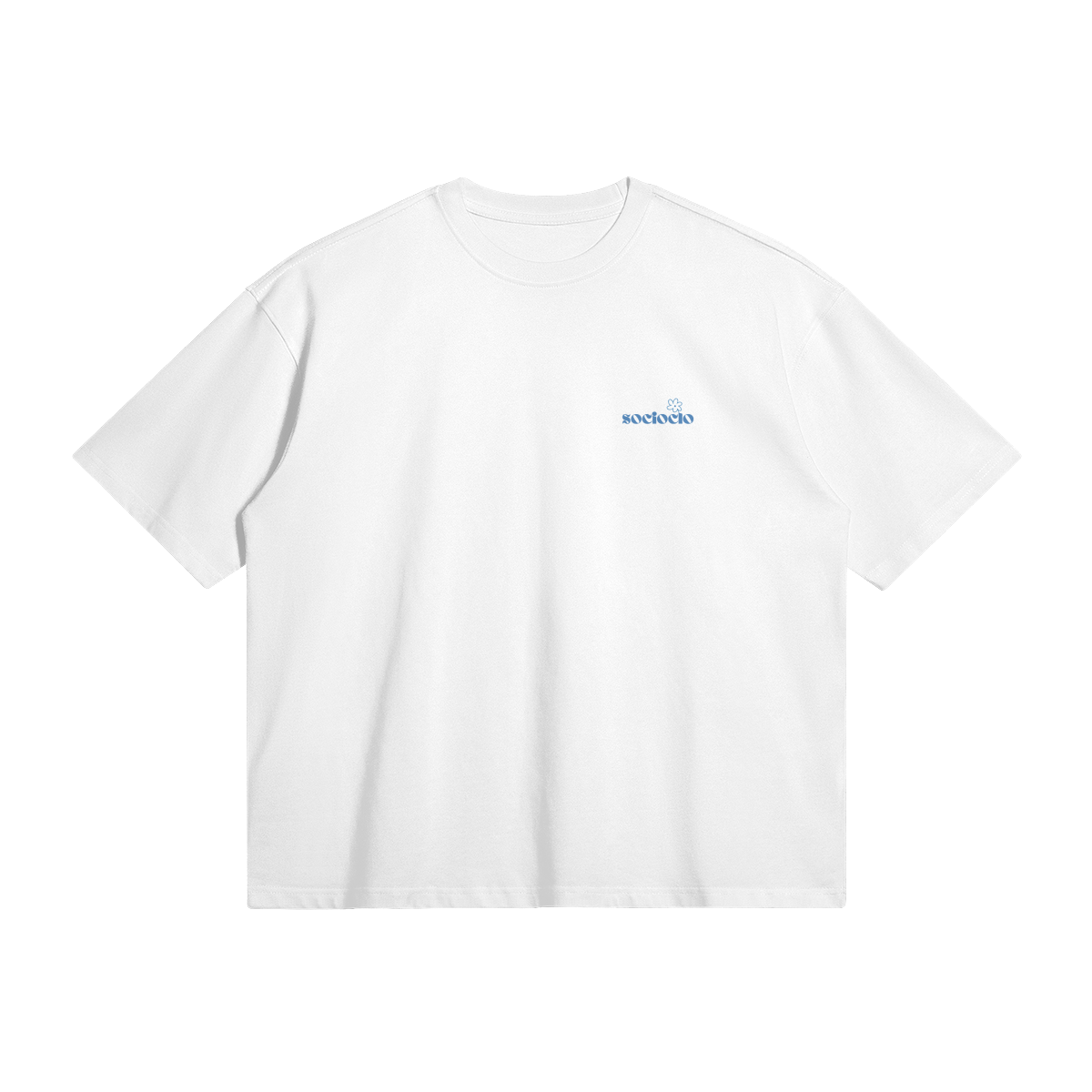 raw basic t-shirt - socioclo logo blue