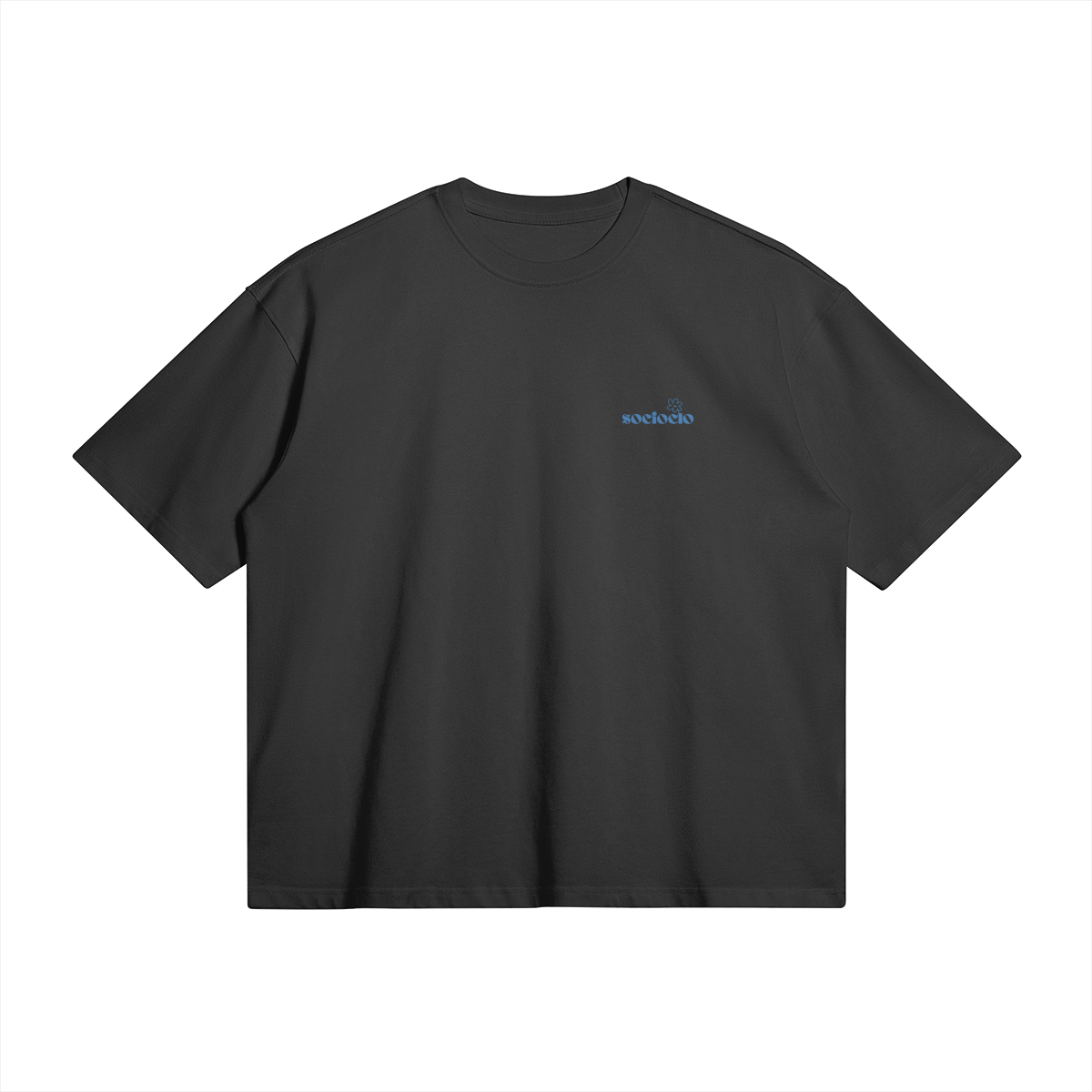 raw basic t-shirt - socioclo logo blue